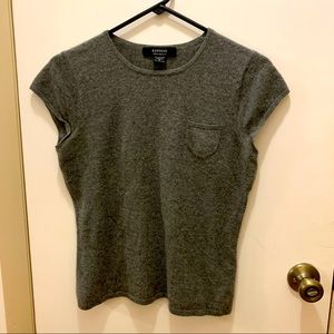 Express Cashmere Short Sleeve Gray  Sweater-Medium